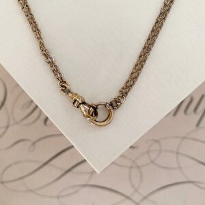 Antique Gold Filled Watch Fob Chain Necklace - Image 3