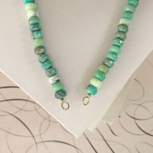 Chunky Green Chrysoprase Beaded Open Necklace - Image 2