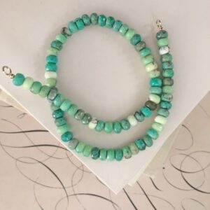 Chunky Green Chrysoprase Beaded Open Necklace