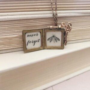 Philomela Double-Sided Antique Victorian Gold-filled Locket Necklace - Image 3