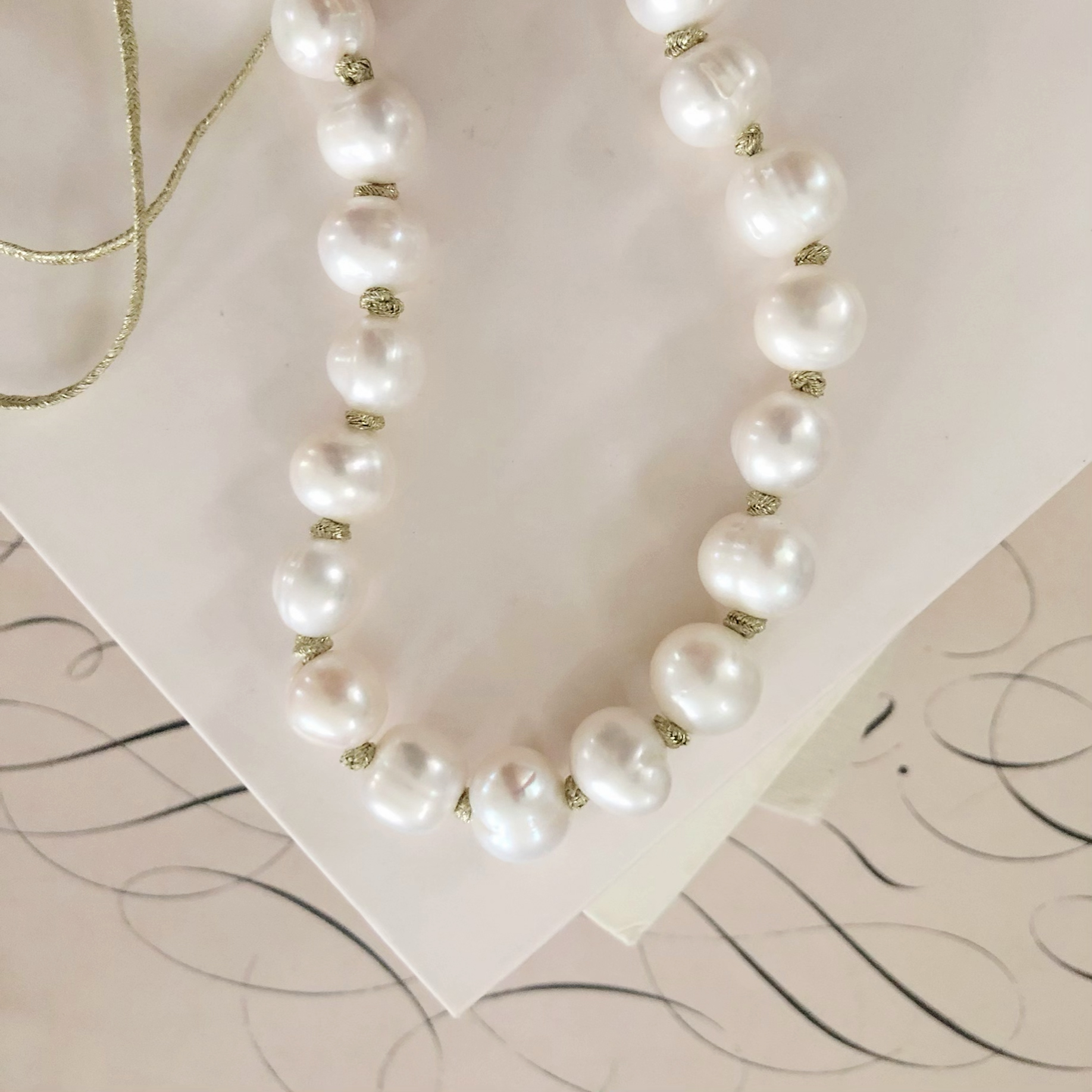 Baroque Pearl Tie On Necklace – WinterLemon
