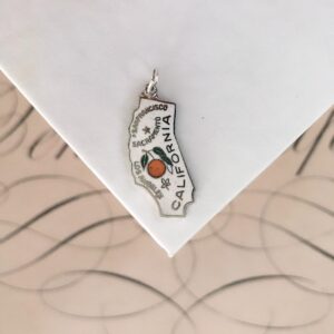Vintage Enamel California Charm