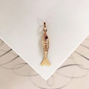 Vintage 14k Small Articulated Fish Charm
