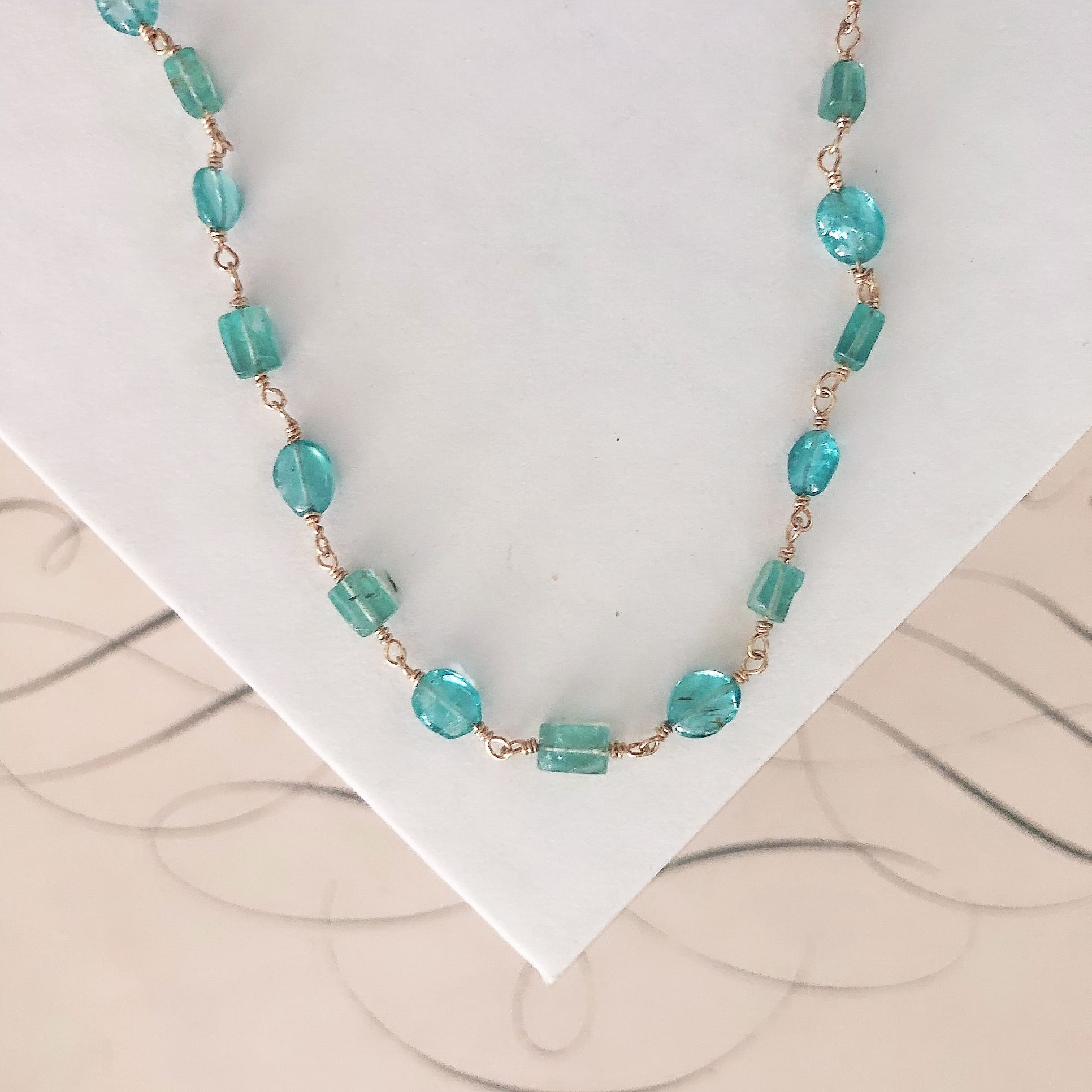 Leila Apatite Wire Wrapped Necklace - Image 2