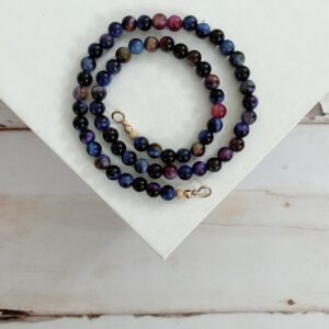 Bellatrix Galaxy Tigers Eye Beaded Necklace
