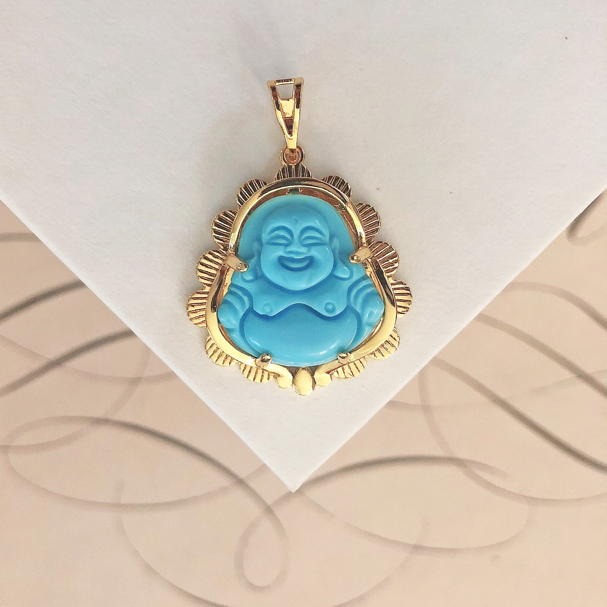 Turquoise buddha outlet pendant