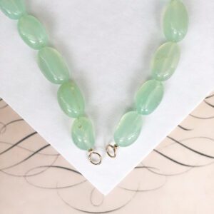 Lana Sea Green Chalcedony Nugget Necklace - Image 3