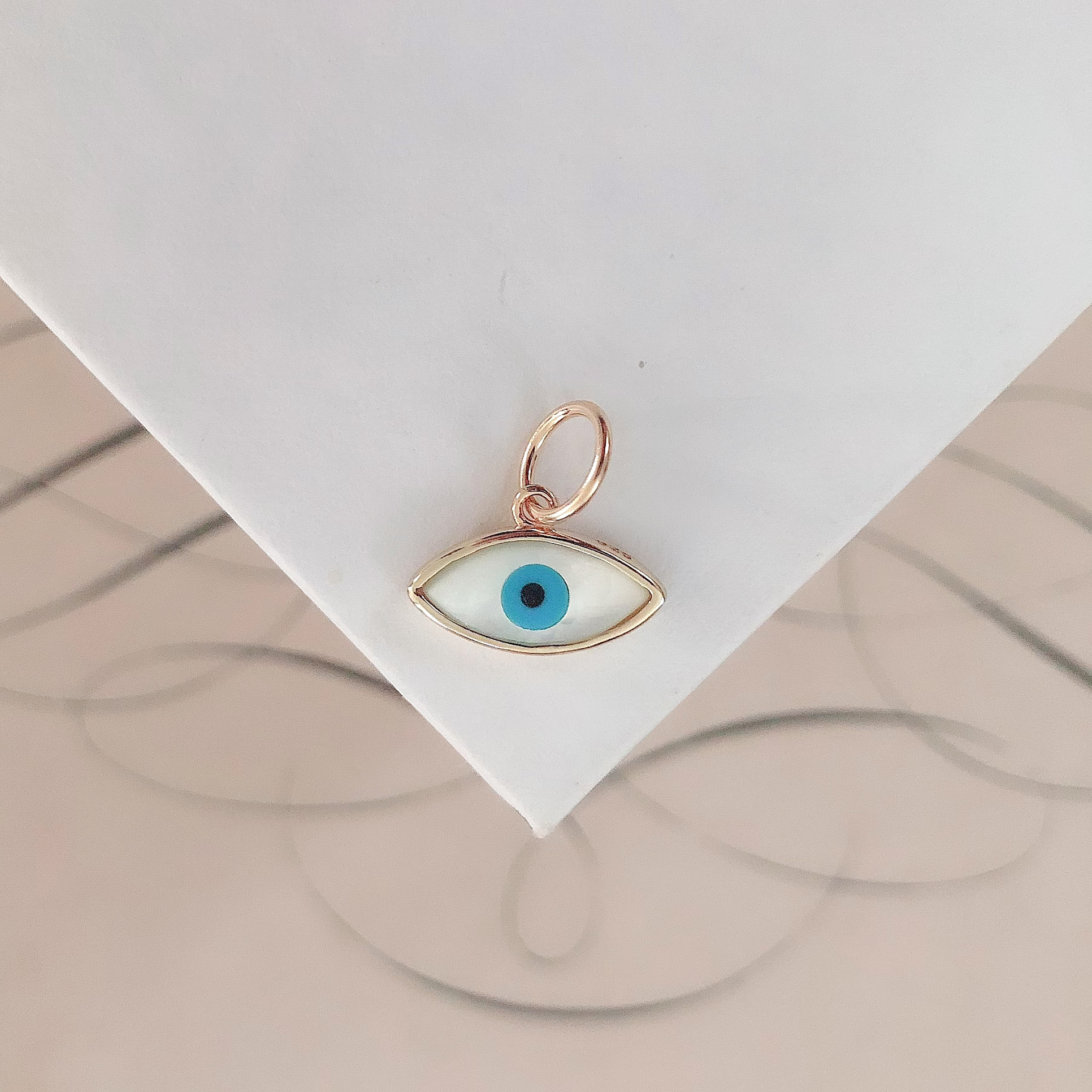 Natalia Vermeil Mother of Pearl Evil Eye Pendant – WinterLemon