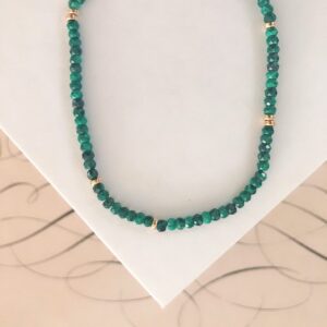 Malachite Beaded Necklace - Image 2