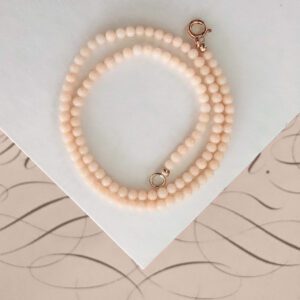 Angel Skin Coral Beaded Necklace