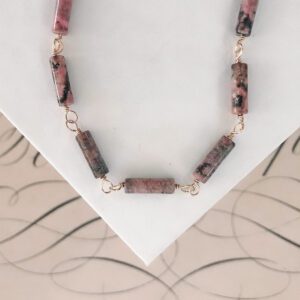 Valencia Rhodonite Hand Wired Necklace - Image 3