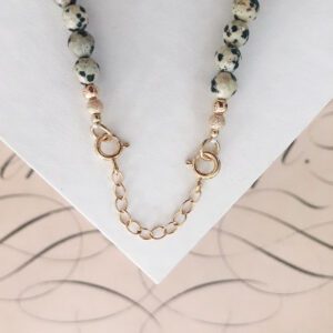 Leona Dalmation Jasper Beaded Necklace - Image 3