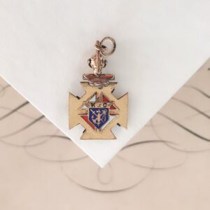 Antique Knights of Columbus Skull and Crossbones Watch Fob - Image 3