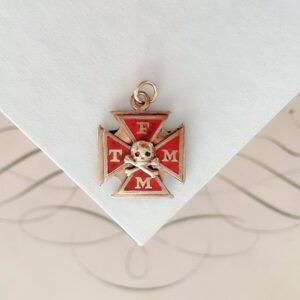 Antique Knights of Columbus Skull and Crossbones Watch Fob