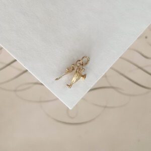 Vintage 9k Gold Articulated Genie Lamp Charm - Image 2
