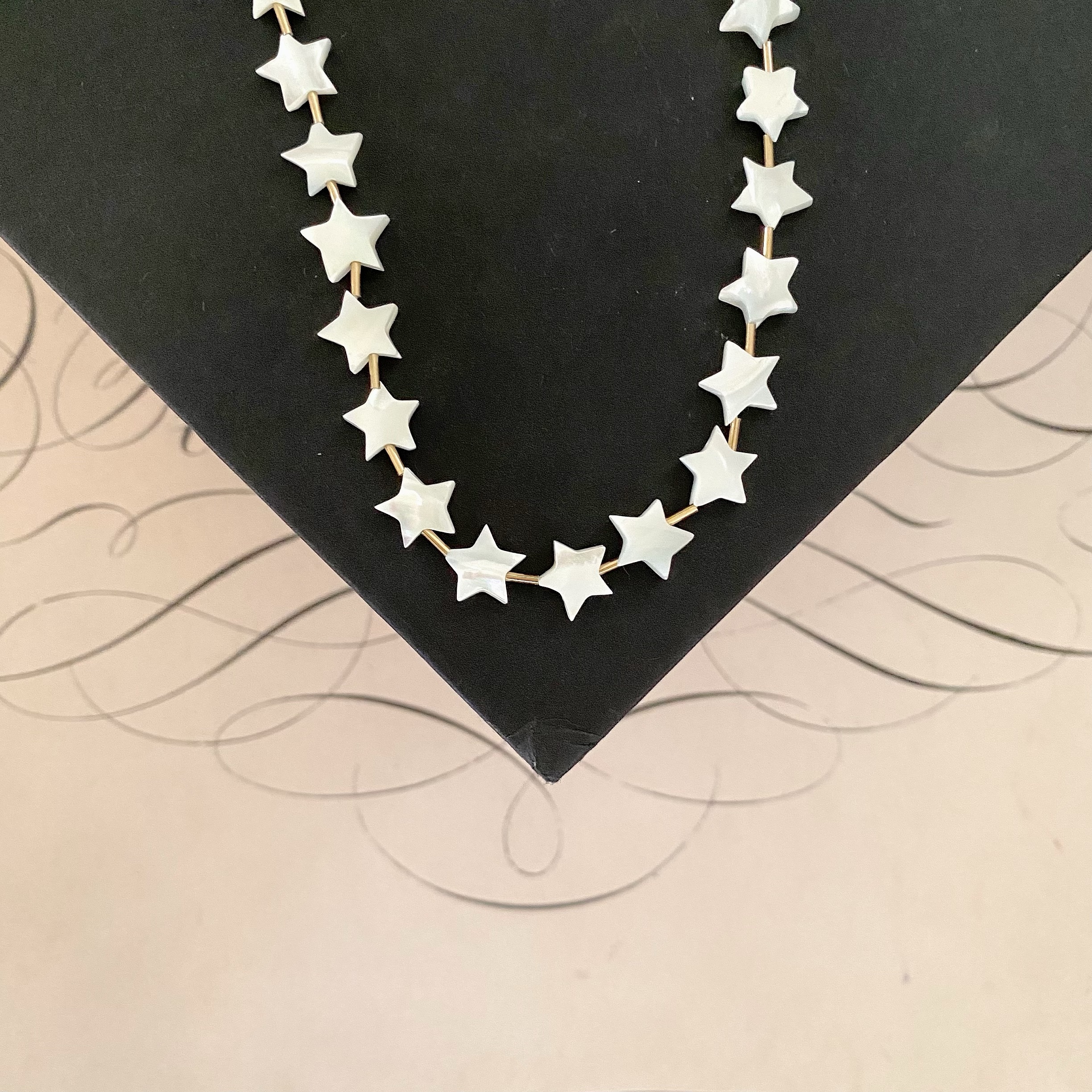 Celeste Mother of Pearl Large Star Necklace - Image 3