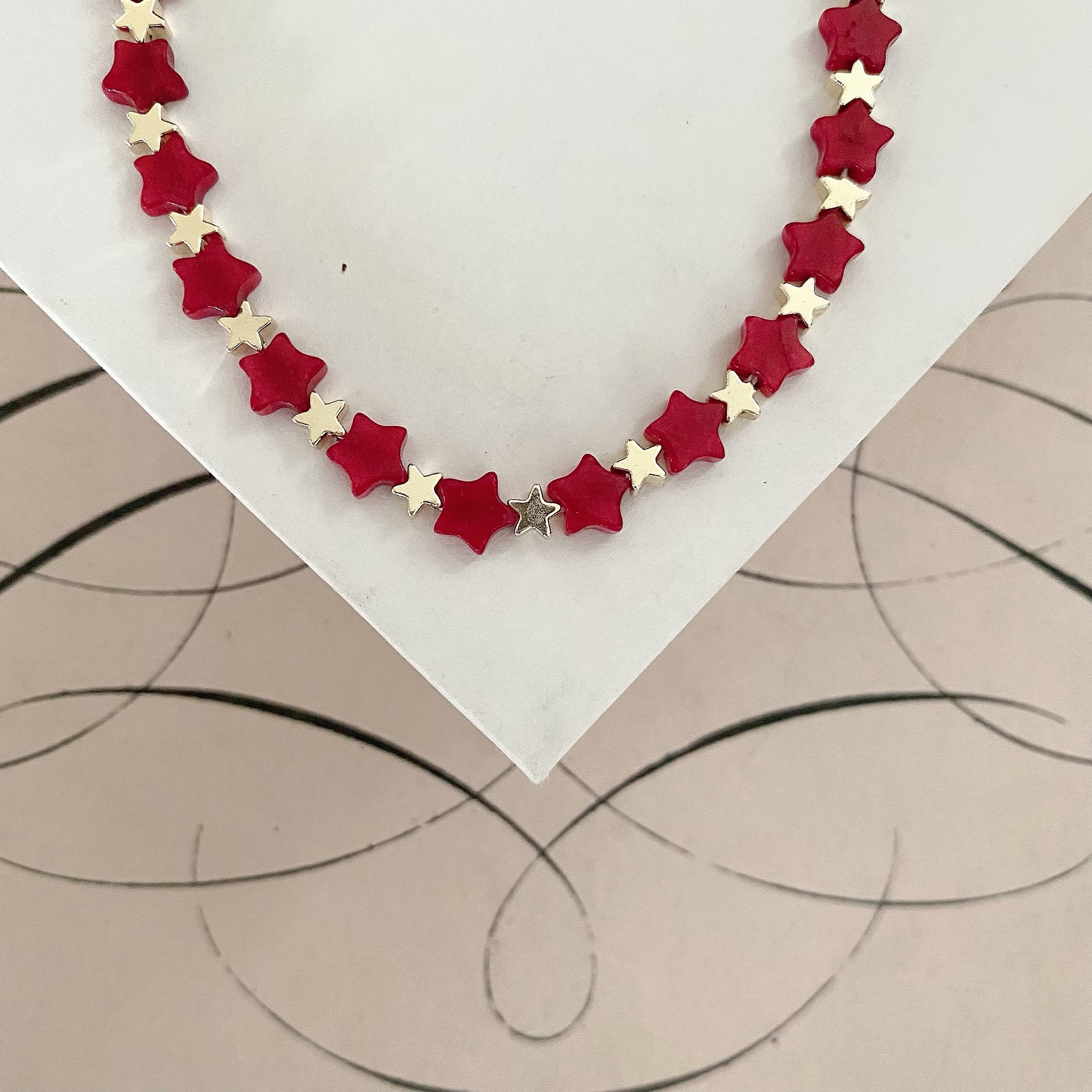 Red hot sale star necklace