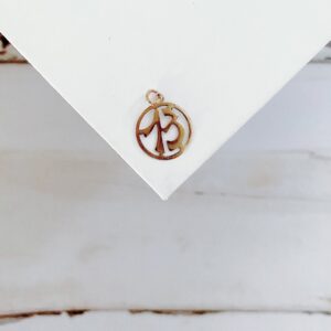 Vintage 18k Gold Lucky Number 13 Charm