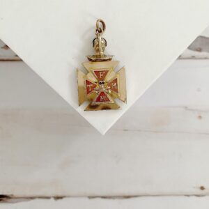 Antique Knights of Columbus Skull and Crossbones Watch Fob - Image 3