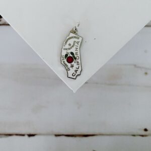 Vintage Two Sided Sterling Enamel California Charm