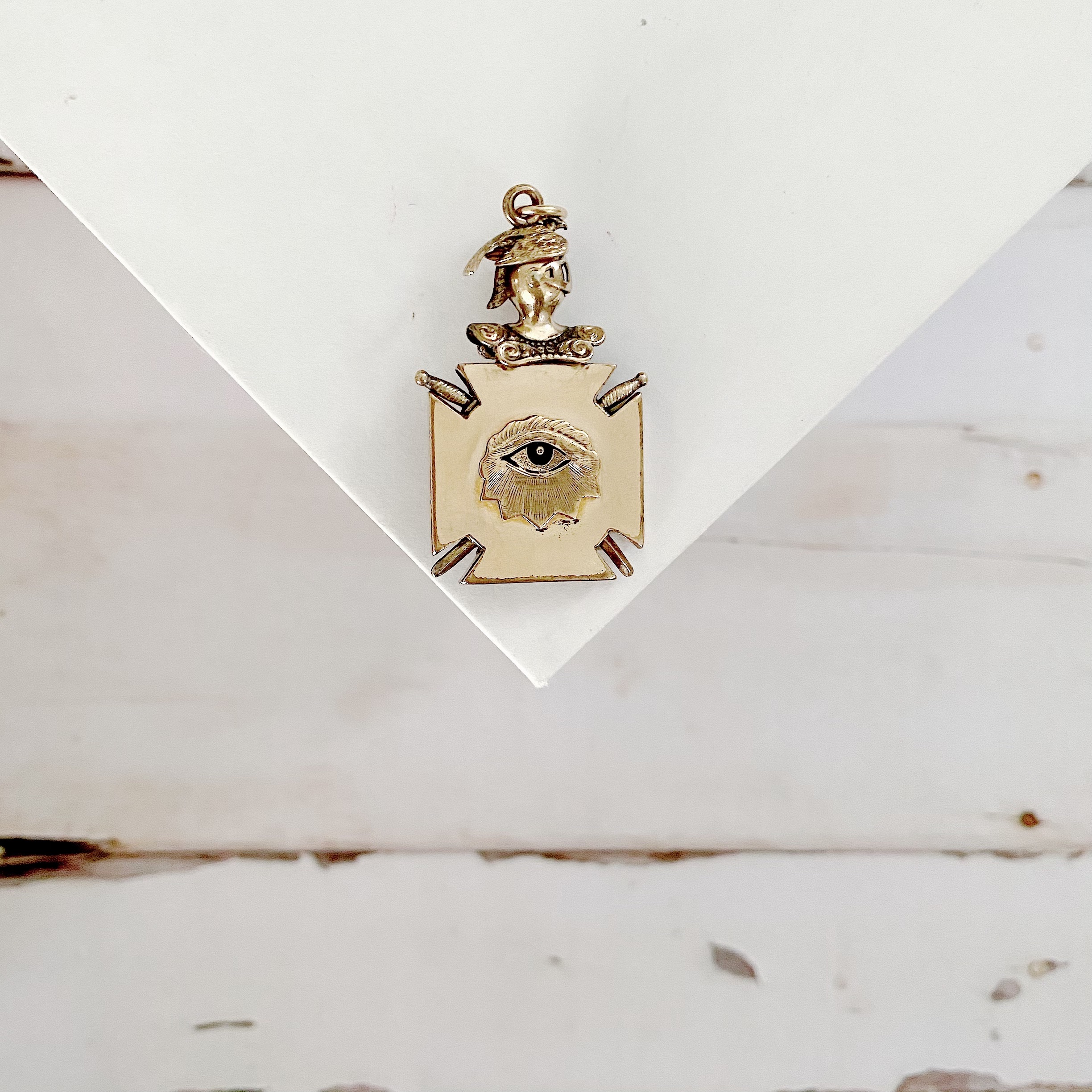 Antique Odd Fellows All Seeing Eye Watch Fob