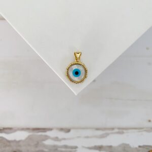 Large Fun Gold Evil Eye Pendant