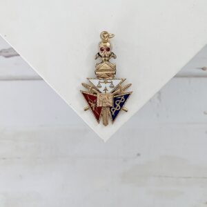 Antique Odd Fellows Skull and Crossbones All Seeing Eye Watch Fob