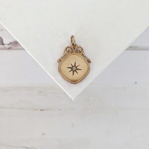 Antique Victorian Gold Filled  Star Motif Watch Fob Pendant