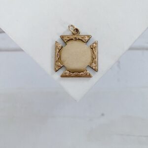 Antique Iron Cross Shape I. O. F. Watch Fob All Seeing Eye - Image 3