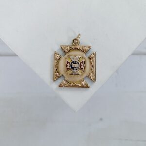 Antique Iron Cross Shape I. O. F. Watch Fob All Seeing Eye