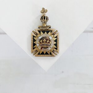 Rare Antique Knights Templar Iron Cross Watch Fob
