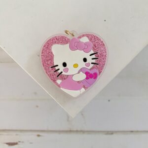 Retro Sanrio Light Up Hello Kitty Beaded Pink Jade Charm Necklace - Image 3