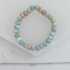 "Sidewalk Chalk" Pastel Rainbow Bracelet Stack - Image 3