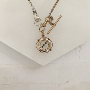 Antique "Wayfinder lV" Compass Watch Fob Necklace - Image 2