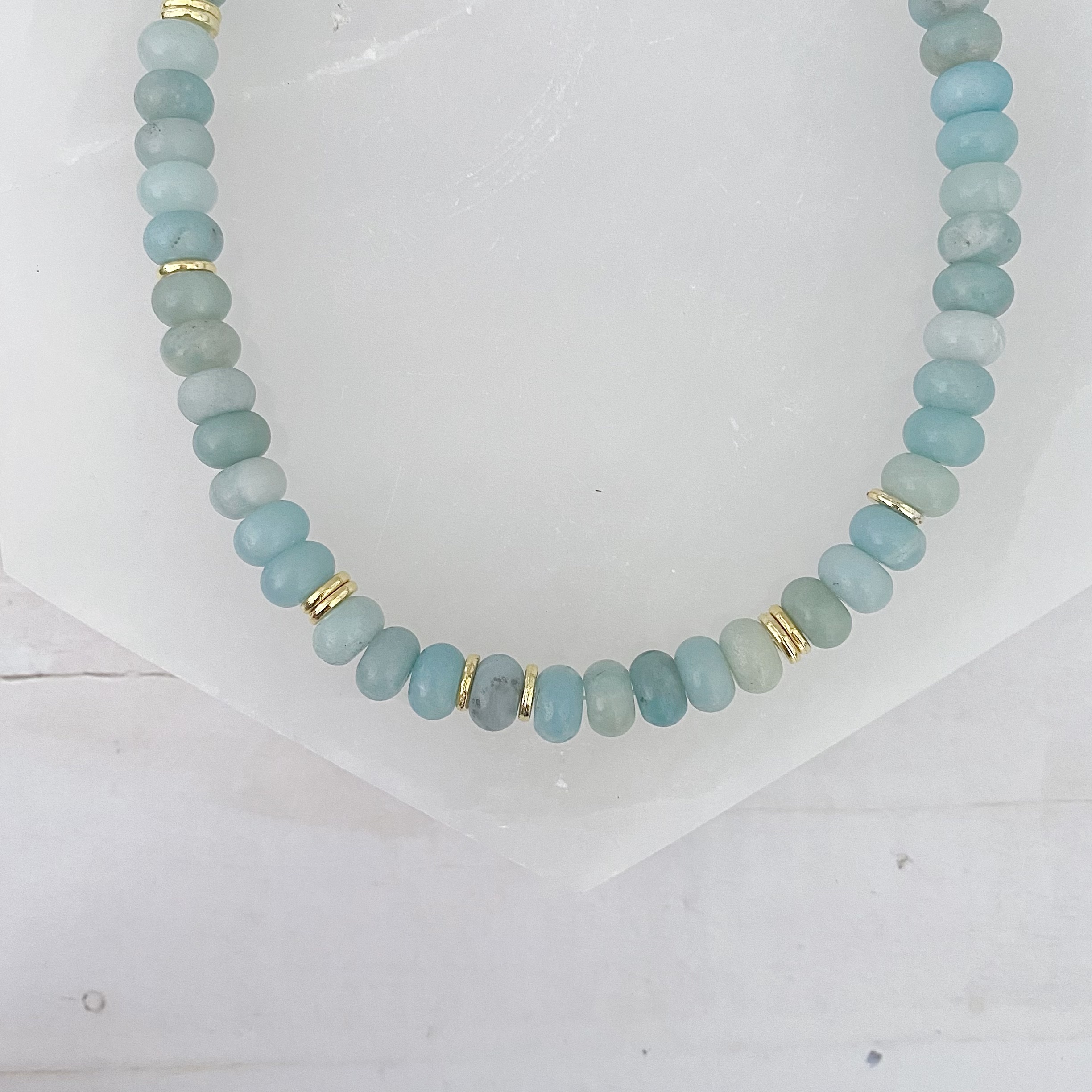 Avery Amazonite Rondelle Candy Necklace