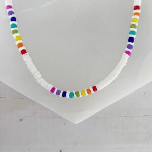 Lark Rainbow Bead and Shell Necklace