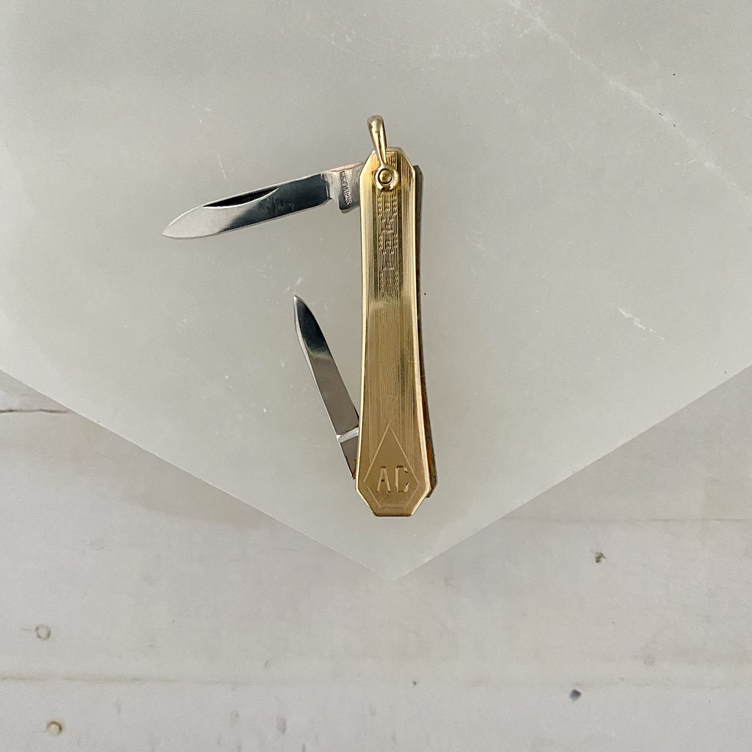 Vintage Gold Filled Pocket Knife Watch Fob Pendant WinterLemon