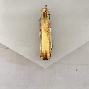 Vintage Engraved Gold Filled Pocket Knife Watch Fob Pendant - Image 3