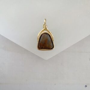 Jora 14k Gold Boulder Opal Pendant - Image 3