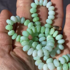 Madigan Green Opal Hand Knotted Beaded Gemstone Necklace