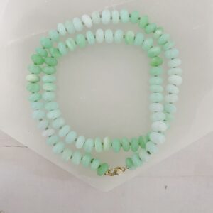 Madigan Green Opal Hand Knotted Beaded Gemstone Necklace - Image 2