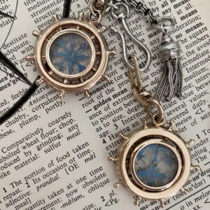 Antique "WayFinder 8" Compass Watch Fob Necklace