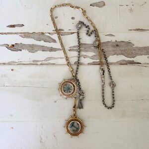Antique "WayFinder 8" Compass Watch Fob Necklace - Image 4
