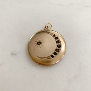 Stella Victorian Celestial Star and Crescent Moon Locket