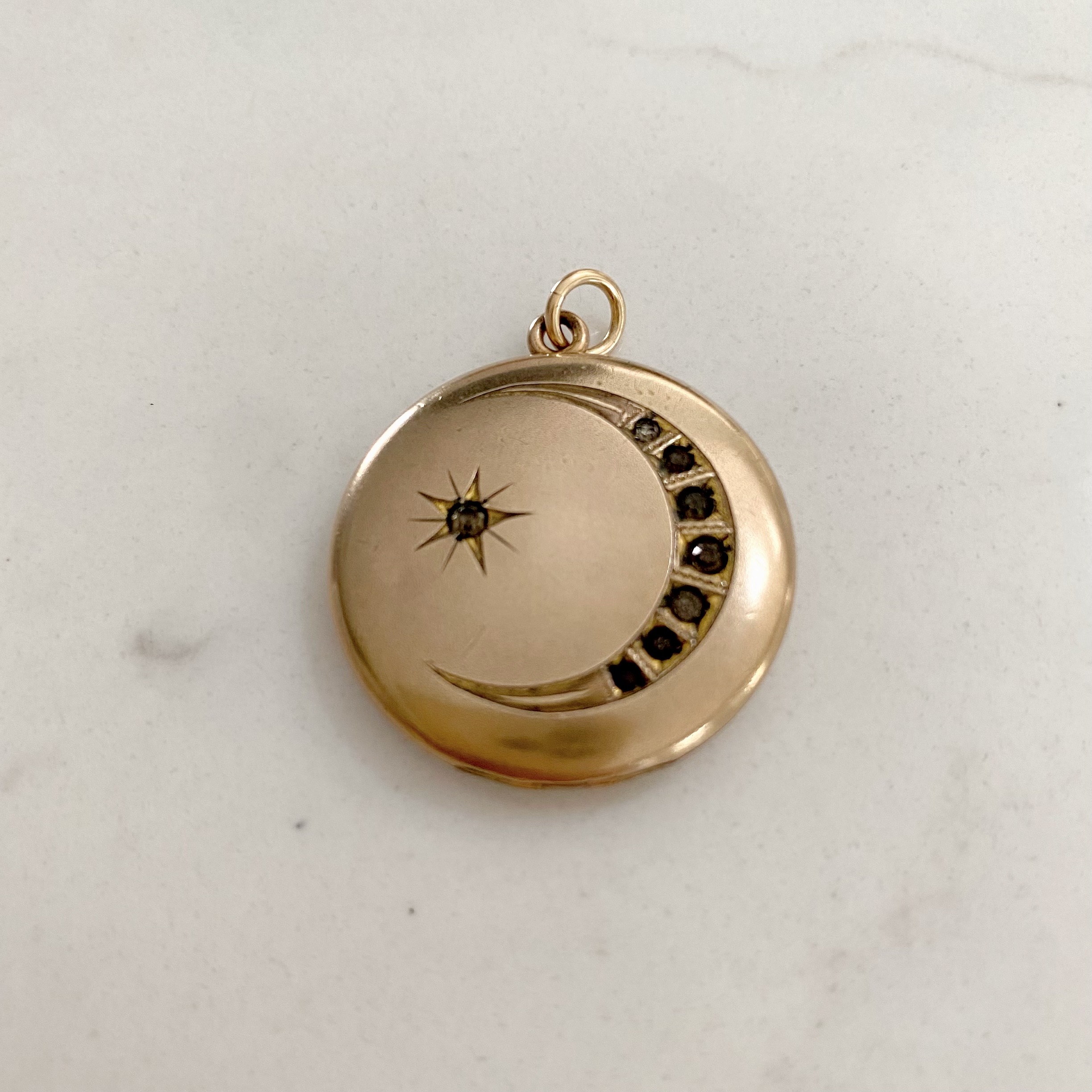 victorian moon locket