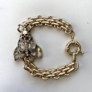 Annabelle Intricate Link Skull Beetle Talisman Bracelet