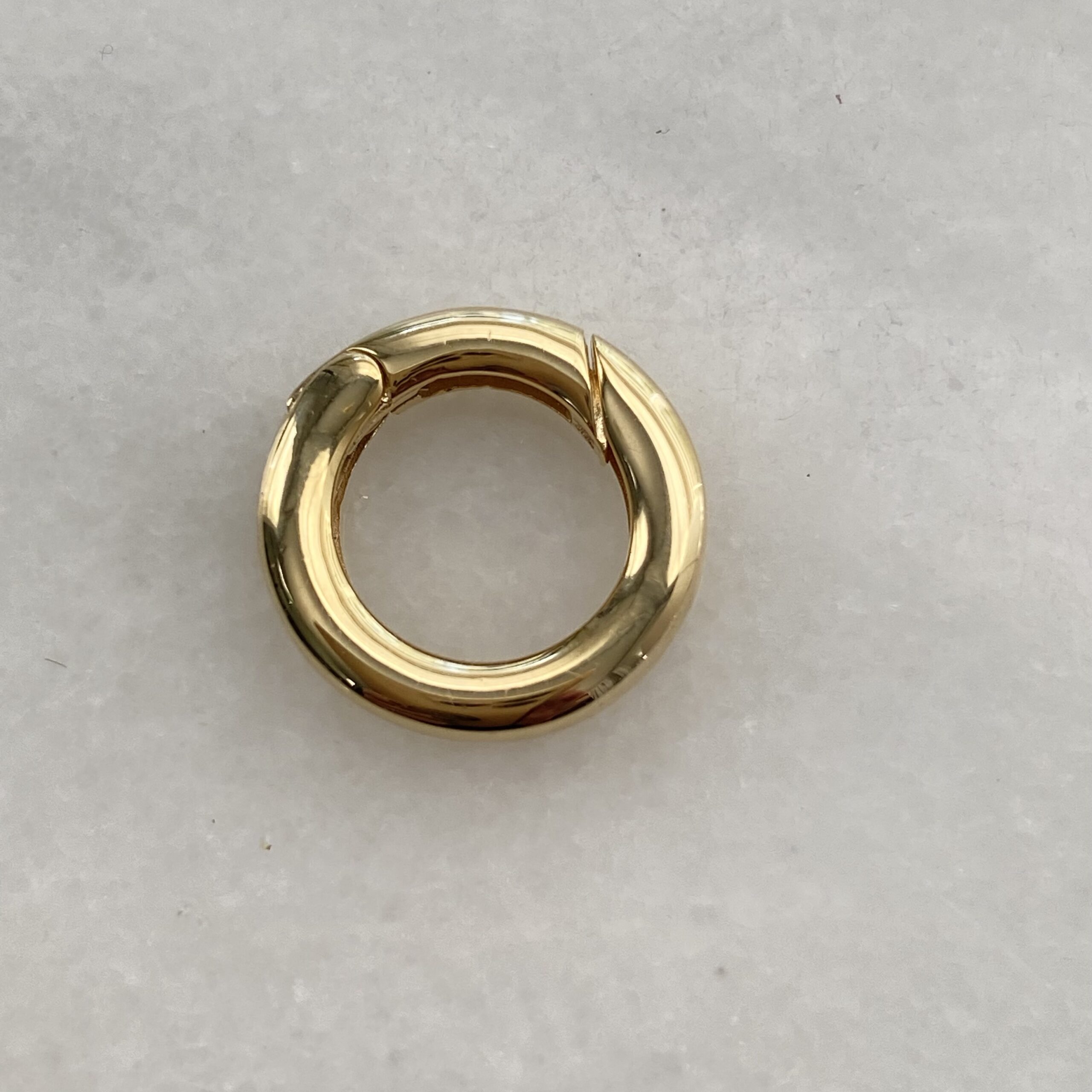 thumbnail image 2 of Large Solid Sterling Silver Round Ring Bolt Clasp Connector – 14mm – #33202 2 of 5