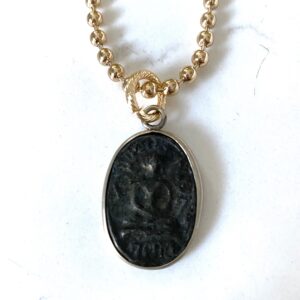 Oxidized Buddha Golden Ball Chain  Talisman Necklace - Image 3