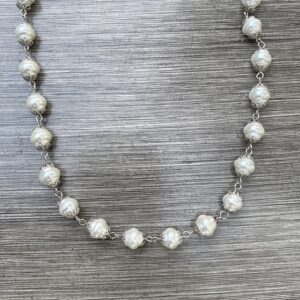 Coco Glass Pearl Statement Necklace - Image 3