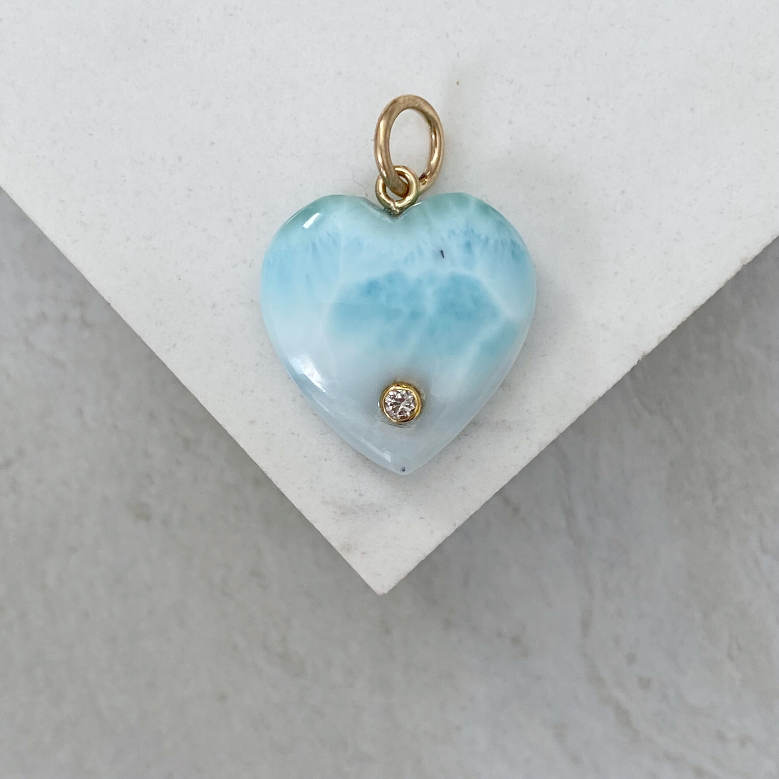 Larimar on sale heart pendant